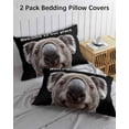 thumbnail image 2 of Funny Koala Queen Pillow Cases Set of 2 - Microfiber Bed Throw Pillow Covers, Welcome To OUR Place Modern Retro Decorative Lumbar Pillow Cover with Envelope Closure for Sofa/Travel 20"x30", 2 of 6