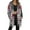 Grey, variant on Jacket Women Longline Jackets Christmas Print Winter Cozy Lined Full Zip Outerwear for Cold Weather Coats for Women Black L
