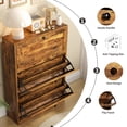 thumbnail image 3 of RichYa Shoe Cabinet with 3 Flip Drawers, Freestanding Shoe Rack for Entryway, Hallway, Living Room,Antique Colour, 3 of 10