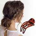 thumbnail image 2 of Unique Bargains 1 Pc Fashion Concave Hair Clips Hairdo Clip Brown, 2 of 5