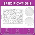 thumbnail image 4 of Cat Table Place Mats Set of 4 White Cats Pattern Table Mats Kitchen Decor Dinner Indoor Kitten Placemats Dining Table Breathable White Black Placemats18 x12, 4 of 4