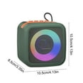 thumbnail image 2 of RGB Bluetooth Speaker with Colorful Lights, Long Battery Life, Low Latency, Bluetooth 5.3, Wide Sound for Parties, Gaming, Home, Portable, 500mAh, 10m Range, Black/Blue/Red/Green, 2 of 5