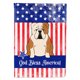 thumbnail image 1 of s Treasures BB3120CHF Patriótico EE. UU. Bulldog inglés Fawn White Canvas House Size Outdoor-flags Caroline's Treasures BB3120CHF, 1 of 1