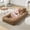 Brown, variant on 64.9" Upholstered Human Dog Bed for Adult & Pets, Large Bean Bag Bed with 5 Adjustable Position, 2 Soft Pillows, Chenille Tatami Bean Bag Lounge Chaise with Memory Foam
