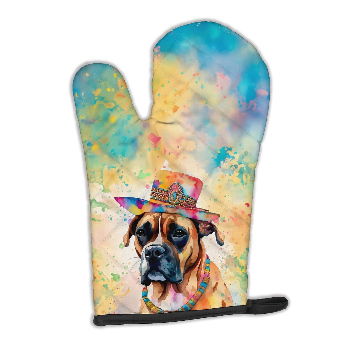 Dachshund Hippie Dawg Oven Mitt 8.5 in x 12 in