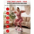 thumbnail image 5 of GARVEE Rocking Steppers for Exercise at Home,3D Motion Rock Stepper with LCD Monitor,Resistance Bands & Anti-Slip Mat,350LBS Capacity Side to Side Stair Stepper for Full Body Workout,Pink, 5 of 7