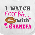 thumbnail image 4 of Inktastic I Watch Football with My Grandpa Girls Baby Bib, 4 of 4