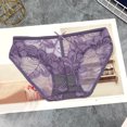thumbnail image 5 of Gibobby Calzones para mujer sexy Tangas sexis para mujer, bragas de encaje, ropa interior con de perlas, calzoncillos con espalda en T, bragas de Bikini sexis(Morado,Talla única), 5 of 5
