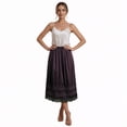 thumbnail image 3 of Women's Satin Midi Half Slip Skirt with Lace Trim, Elastic Waist A-Line Silky Underskirt, Soft Under Dress Skirt for Women Office Date Night Daily Wear, 3 of 8