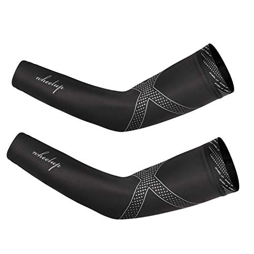 Sports Compression Arm Sleeves 1 Pair Moisture Wicking UV Protection Cooling or Warmer Non Slip Cover Arm Sleeve for Men Women Kids Baseball Football Basketball Volleyball