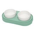 thumbnail image 4 of Cuenco doble para mascotas, juego de cuencos para comida y agua para gatos, cerámica de fácil montaje con soporte, estación de alimentación, comedero verde, 4 of 8