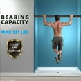 thumbnail image 4 of 56 to 60 in. W x 76 in. H Double Sliding Frameless Soft-Close Shower Door with Premium 3/8 Inch (10mm) Thick Tampered Glass and Easy-cleaning Coating in Matte Black 23D02-60MB, 4 of 12