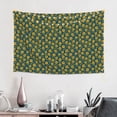thumbnail image 2 of Xecao Yellow Floral Print Tapestry, Wall Hanging Room Funny Decor, Backdrop Room Decor for Bedroom Living Room dormitory, 2 of 8