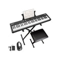 thumbnail image 3 of 61 - key portable electric semi - weighted keyboard piano beginners/professionals. comes power supply, built - in speakers, pedal. ideal birthday o christmas (available stand y stool/without s..., 3 of 8