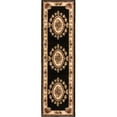 thumbnail image 1 of Infinity Home 36332L 2 ft. 7 in. x 12 ft. Timeless Le Petit Palais Traditional Runner Area Rug - Black, 1 of 2