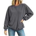 thumbnail image 4 of Enjoytime Womens Sweatshirt Fleece Long Sleeve Pullover Tops Fall Fashion Trendy Casual Crew Neck Sweatshirts with Pockets, 4 of 6