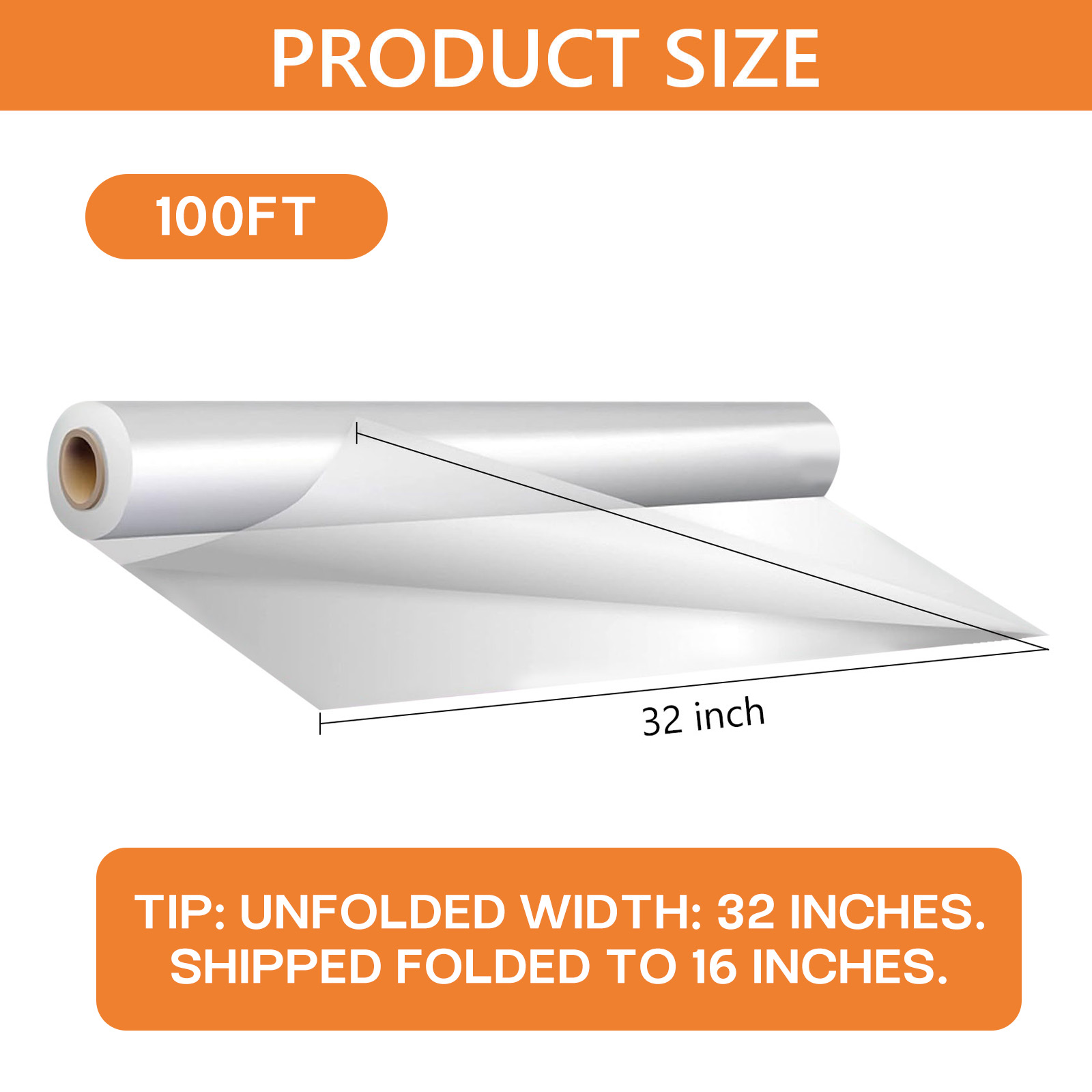 Tripumer Clear Cellophane Wrap Roll, 32" x 100 Ft photo 2