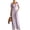 Purple #57, variant on Jumpsuits for Women Loose Short Sleeve Square Neck Rompers Stretchy Comfy Long Pant Overalls with Pockets Ginger M