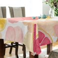 thumbnail image 5 of Yayeee Tablecloths 54" x 54" Rectangle Wrinkle Resistant Party Table Cover, Pink Floral Orange, 5 of 8