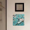 thumbnail image 3 of 16 Inch Wall Clock Battery Operated Square Clock Decorative for Office, Kitchen, Outdoor, Living Room，Cherry Blossom Flower Flroal Multicolor, 3 of 4
