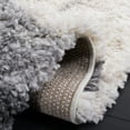 thumbnail image 5 of SAFAVIEH Fontana Shag Dalton Diamond Plush Runner Rug, Ivory/Grey, 2'3" x 8', 5 of 8