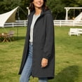 thumbnail image 5 of ATOYSOY Long Raincoat for Women Waterproof Rain Jackets with Hooded Outdoor Light Windbreaker Trench Coat 2026, 5 of 8