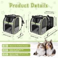 thumbnail image 4 of Pet Carrier Backpack for Cats Puppy Small Dogs Up to 17 Lbs, Folding Expandable Breathable Cat Backpack for Travel  Camping Outdoor, 4 of 7