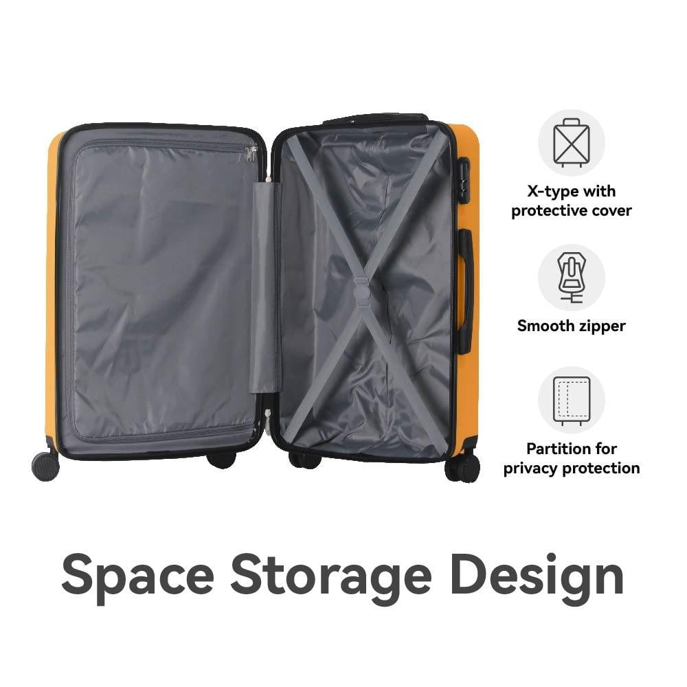 3pcs ABS Hardshell 20''24''28'' Luggage Sets, Lightweight Suitcase Sets, Spinner Wheels Trunks