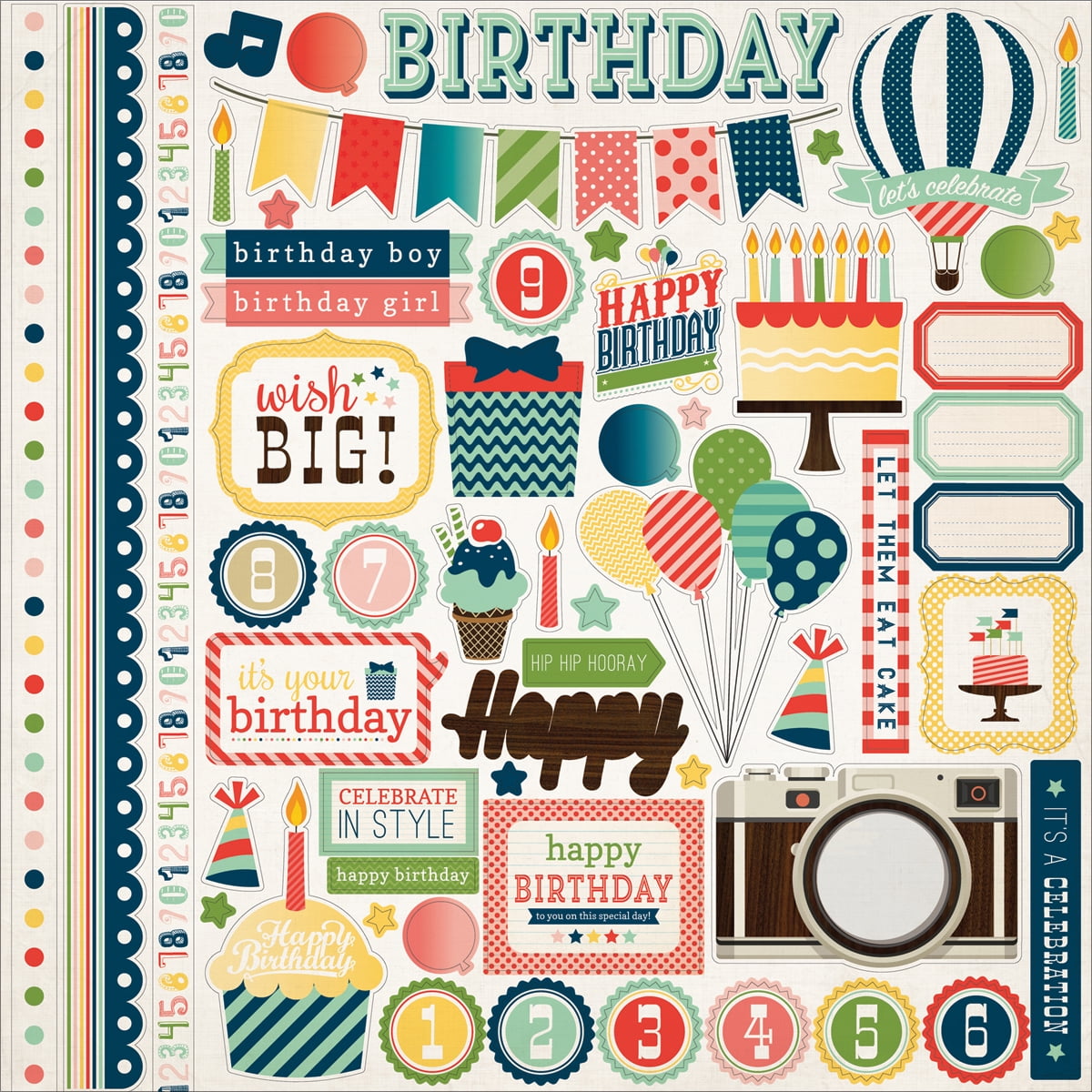 It's A Celebration Cardstock Stickers 12"X12"Element