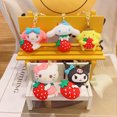 thumbnail image 3 of Llavero colgante Sanrio de fresa 3D Kawaii My Melody Cinnamoroll Kuromi llavero creativo de PVC Sanrio al por mayor, 3 of 4