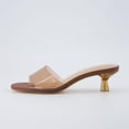 thumbnail image 2 of Cushionaire Doral Clear Kitten Heels for Women, Slip-On Open Toe Dress Sandals with Cushioned Footbed, 2 of 6