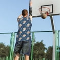 thumbnail image 5 of Pofeuu Space Puppy Print Basketball Jersey, Shirts for Men Youth Basketball Jersey Crew Neck-Large, 5 of 6