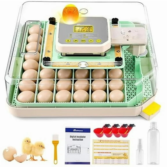 Adnoom 48 Egg Incubator for Hatching Eggs, Incubator for Chicken Eggs with Automatic Egg Turning and Temp&Humidity Control,Egg Candler,Fully Automatic Incubator for Chicken Quail Ducks
