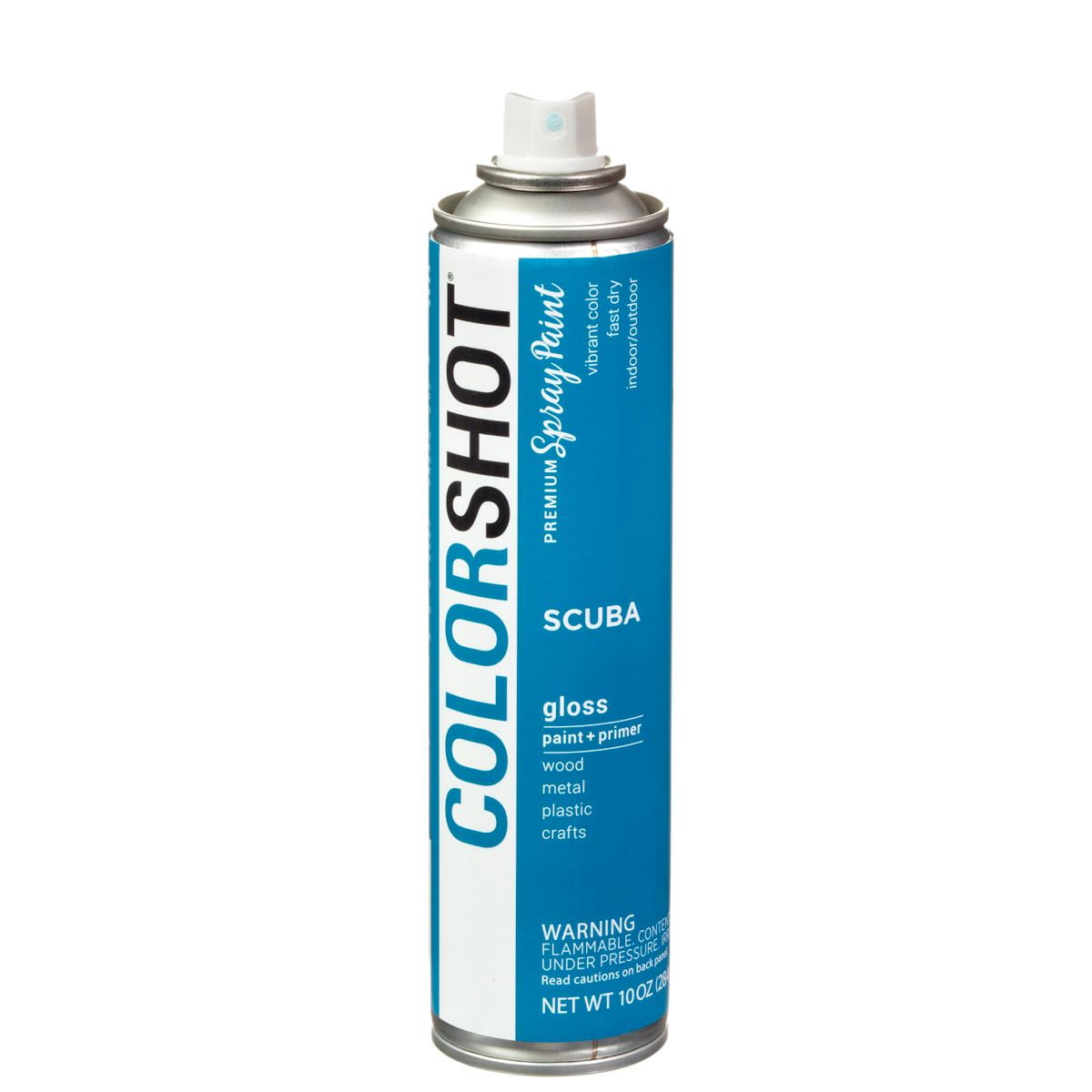 COLORSHOT Gloss Spray Paint, Scuba (Marine Blue), 10 oz , Fast-Drying Acrylic Paint, Indoor & Outdoor Use