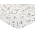 thumbnail image 4 of Sweet Jojo Designs Botanical Leaf Linen Beige Off White 4 Piece Crib Bedding Set, 4 of 6