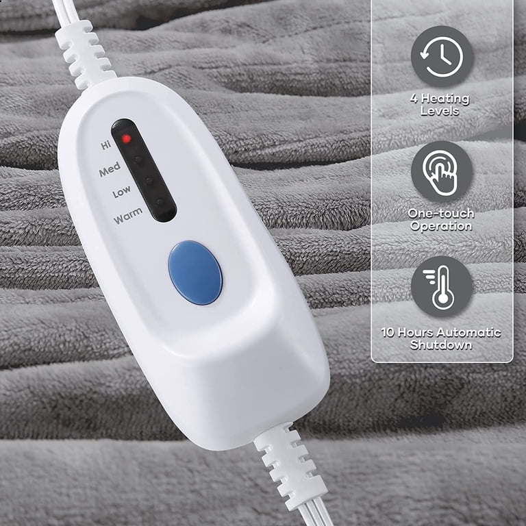 Electric Heated Blanket Twin 72 x 84 Large Heating Throw Blanket with 4  Heating Levels u0026 Timer 10 Hours Auto Off, Machine Washable, Warm Comfort  Blanket for Home Office Bed Sofa - Walmart.com