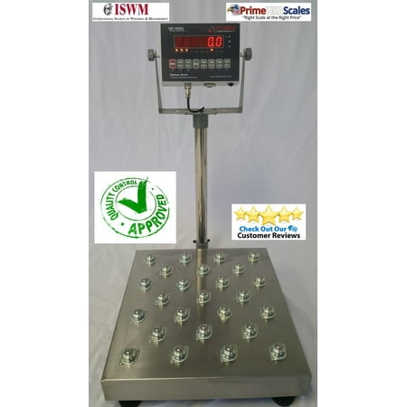 Shipping Bench Scale Ball Roll Top Floor Scale 20" x 20" Platter 500 lb NTEP
