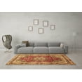 thumbnail image 3 of Ahgly Company Indoor Square Medallion Brown Traditional Area Rugs, 6' Square, 3 of 4