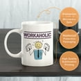 thumbnail image 3 of Workaholic Stick People Design 11oz Coffee Mug, 3 of 3