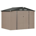 thumbnail image 6 of Sunmthink 8.5 x 5.6 FT Outdoor Storage Shed, Utility Steel Tool Shed with Lockable Door, Galvanized Metal Shed with Air Vents for Garden, Backyard, Patio, Lawn, 6 of 9