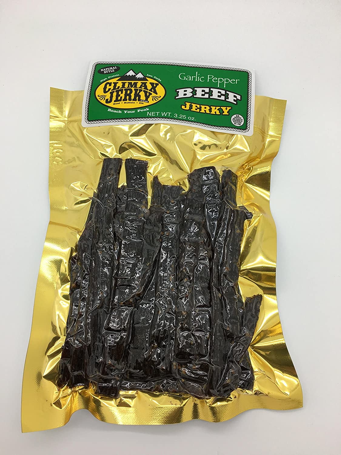 Climax Natural Style Thin Cut 3.25 OZ. Garlic Pepper Beef Jerky