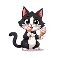 thumbnail image 5 of Cartoon Cat Stickers, Waterproof Cat Sticker for Water Bottle Laptop Phone Cases Planner Skateboard Luggage Helmet Party Favor Decor, Ideal for Adults Teens Teacher Rewards, 5 of 9