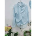 thumbnail image 5 of Mohiass Womens Button Down Shirts Long Sleeve Dressy Casual Blouses Button Up Collared Shirts Tops for Women Light blue L, 5 of 5