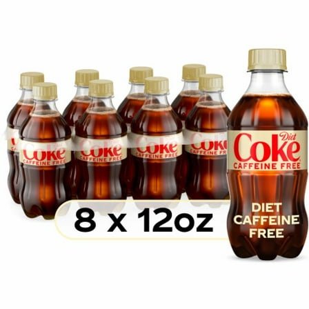 Diet Coke Caffeine Free Soda Bottles 8 pk / 12 fl oz - Pack of 2