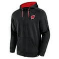 thumbnail image 2 of Men's Fanatics Black Wisconsin Badgers Power Index Full-Zip Hoodie, 2 of 3