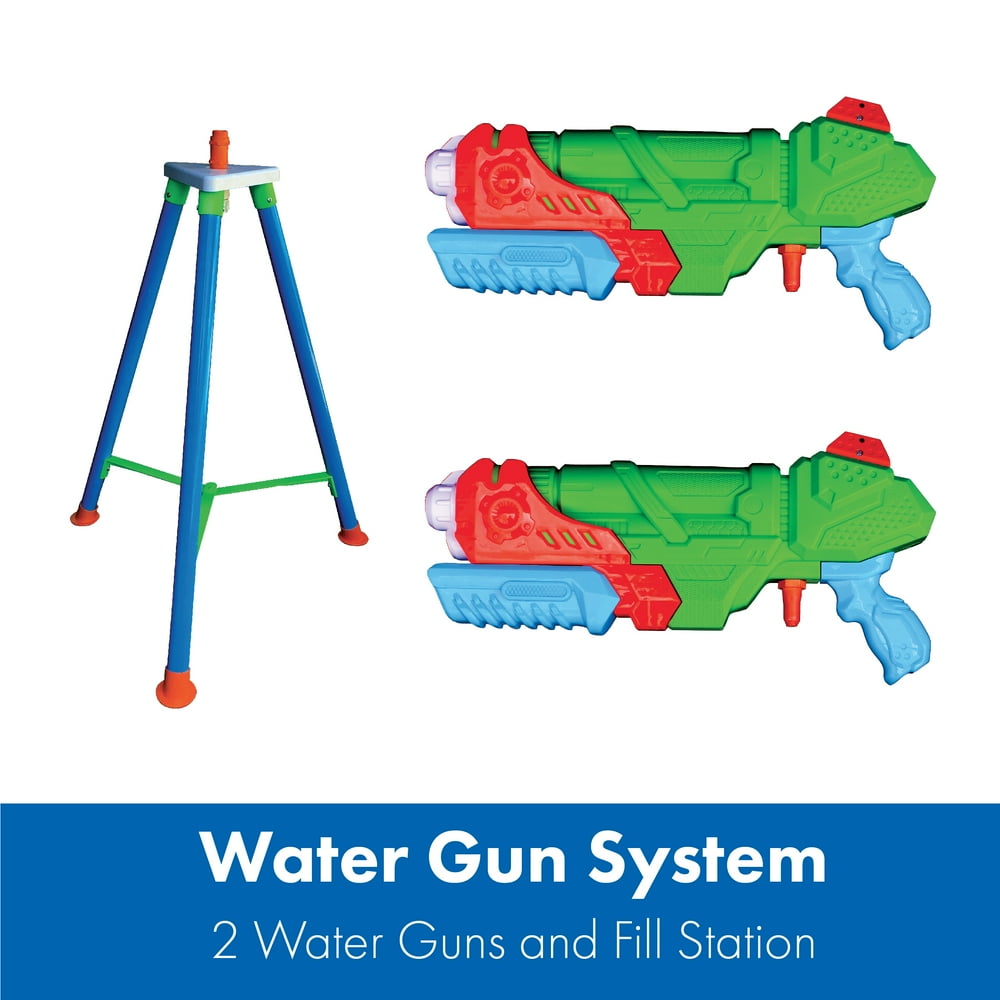 Kwik Fill Water Gun System 2 Water Guns with Fill Station Walmart
