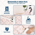 thumbnail image 5 of HOMERRY Floral Print Non Slip Area Rug 10' x 13' for Living Room Washable Indoor Carpet, Pink, 5 of 5