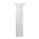 thumbnail image 5 of Vestido de fiesta sin hombros con lentejuelas para mujer: manga corta, color liso, largo maxi, perfecto para bodas o fiestas nocturnas (primavera/otoño/invierno)., 5 of 5