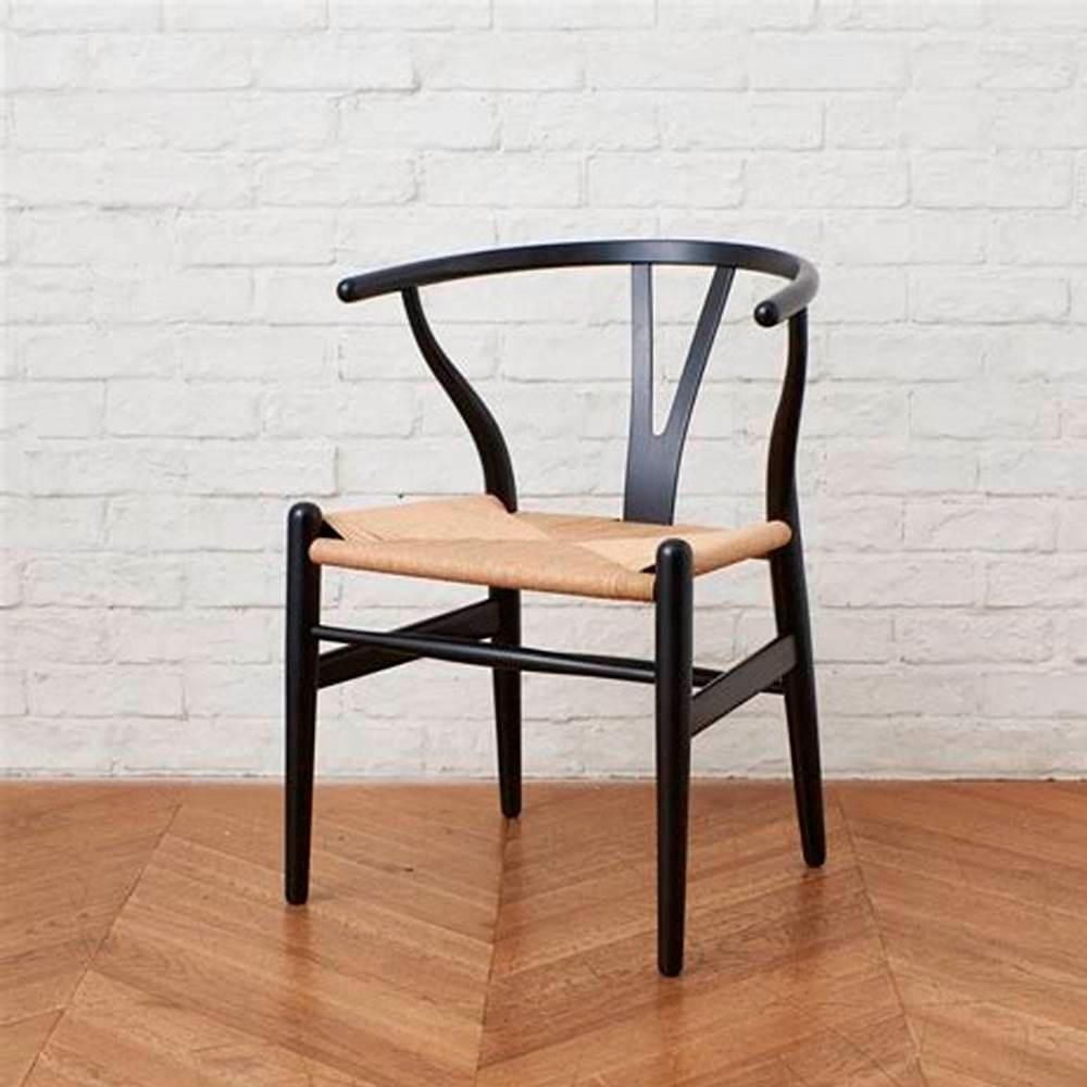Heavenly Collection | Wishbone Black Wood Dining Chair for Kitchen or Dining Room