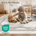 thumbnail image 4 of ODIKA 8'x10' Washable Area Rug Bathroom Farmhouse Ash Abstract Asymmetrical Shapes Entryway for Living Room, Under Sectional, Family , Durable, Non-Slip, 4 of 7